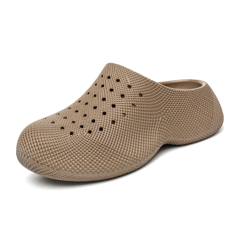 Platform Hole Shoes Soft EVA Slippers One Band Mule Clogs Non-slip Beach Water Shoes Casual Walking Slippers for Lovers