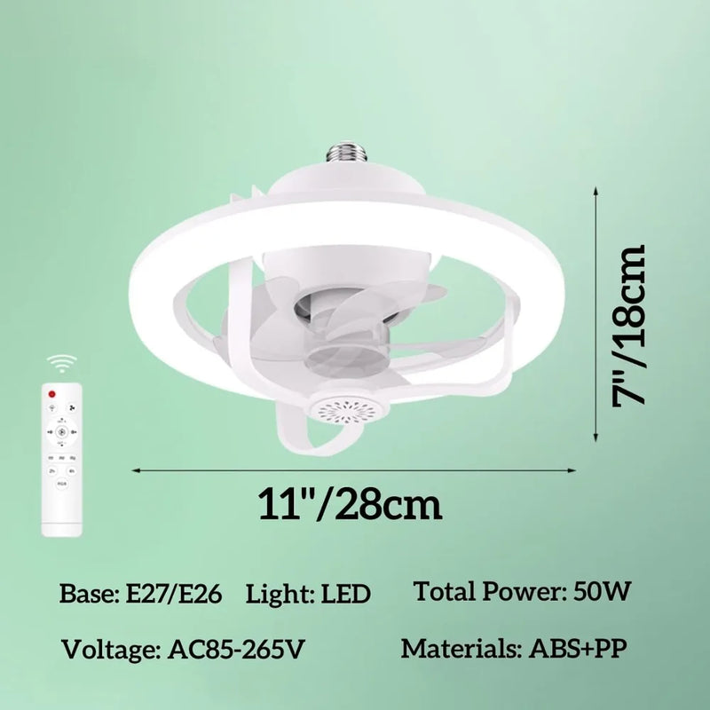 កង្ហារពិដាន JOYINLED កង្ហារភ្លើងពិដាន កង្ហារភ្លើង ជាមួយចង្កៀងបញ្ជាពីចម្ងាយ ស្ងាត់ អាចបន្ថយពន្លឺបាន 360 ដឺក្រេ សម្រាប់បន្ទប់ទទួលភ្ញៀវ បន្ទប់គេង