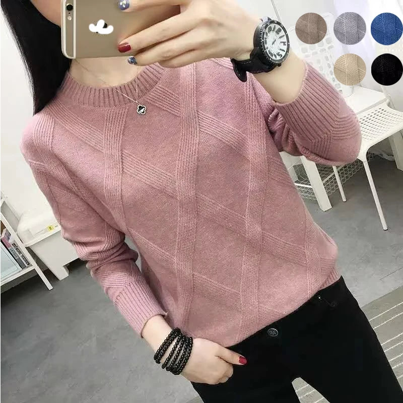 Fdfklak 2026 New Spring Autumn Sweater Women's Winter Pullover Loose Wool Bottoming Thick Sweaters Outer Wear Pull Femme S-3XL