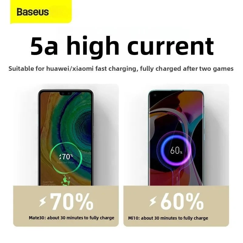 ខ្សែសាកទិន្នន័យដែក BASEUS PD100W សាកលឿន ប្រើប្រាស់បានយូរ និងថាមពលខ្ពស់ ស័ក្តិសមសម្រាប់កុំព្យូទ័រយួរដៃ Apple 15 Apple 16 Huawei Phones