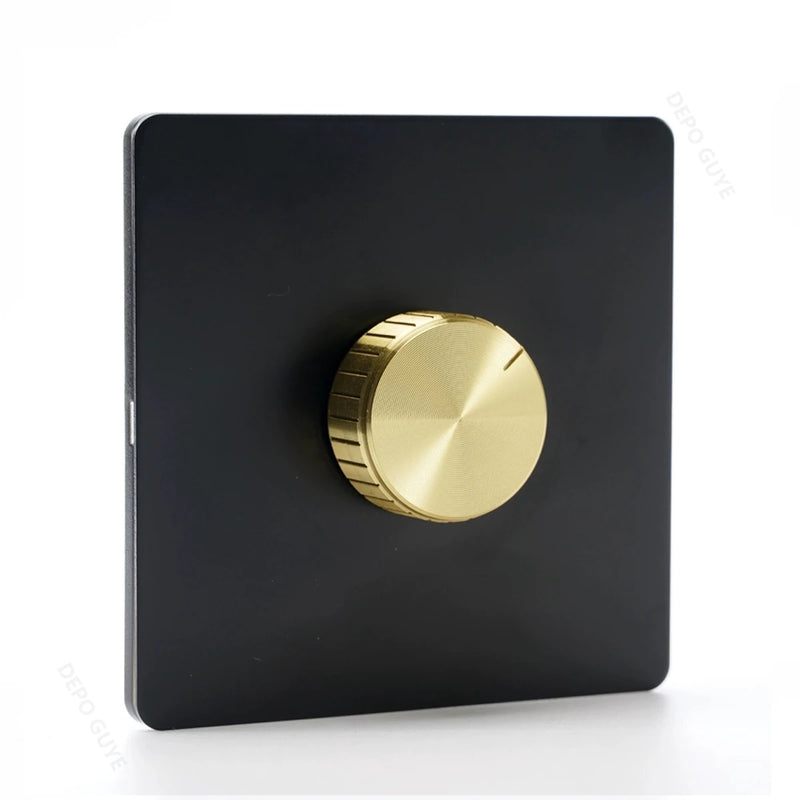 86 Type Retro Switch 1-4 Gang 2 Way Wall Light Brass Lever Toggle Switch Black Matte Stainless Steel Panel EU FR Power Outlet