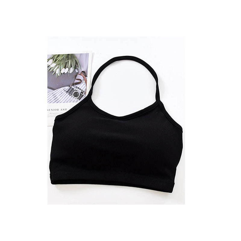 New Chest Pad Beautiful Back Underwear Solid Color Women's Inner Sling Vest One Piece Sleepwear Pajamas Modal Bottom Top