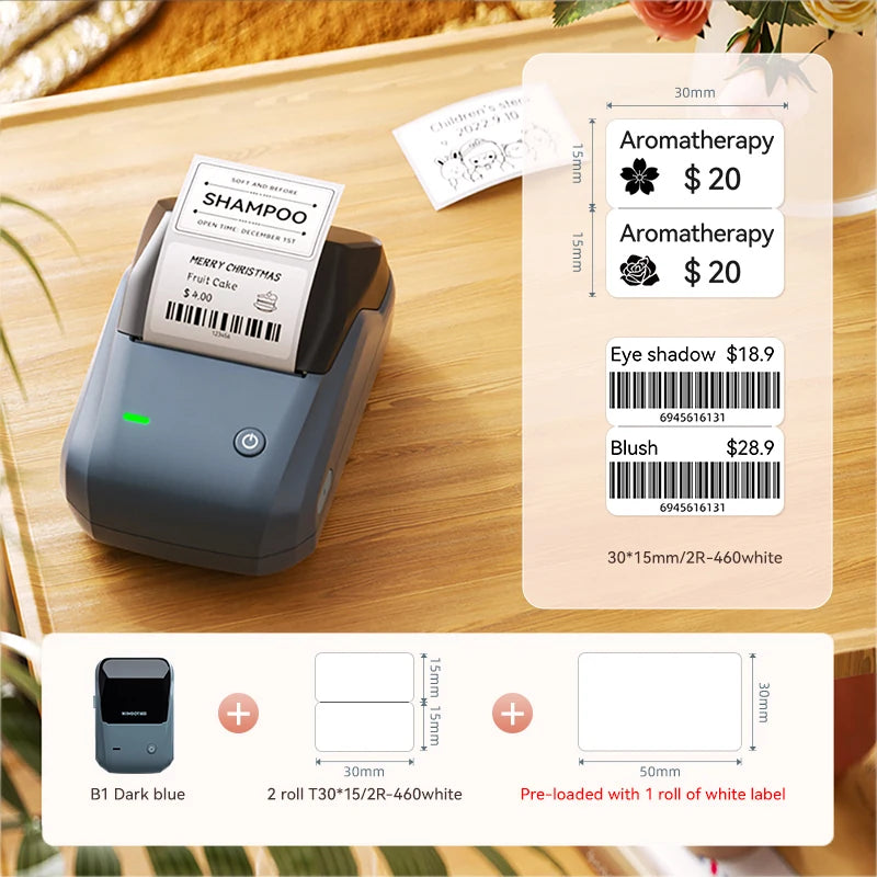 Niimbot B1 Portable Cosmetics Label Printer Wireless  Label Maker Multifunctional Self-adhesive Pocket Label Machine