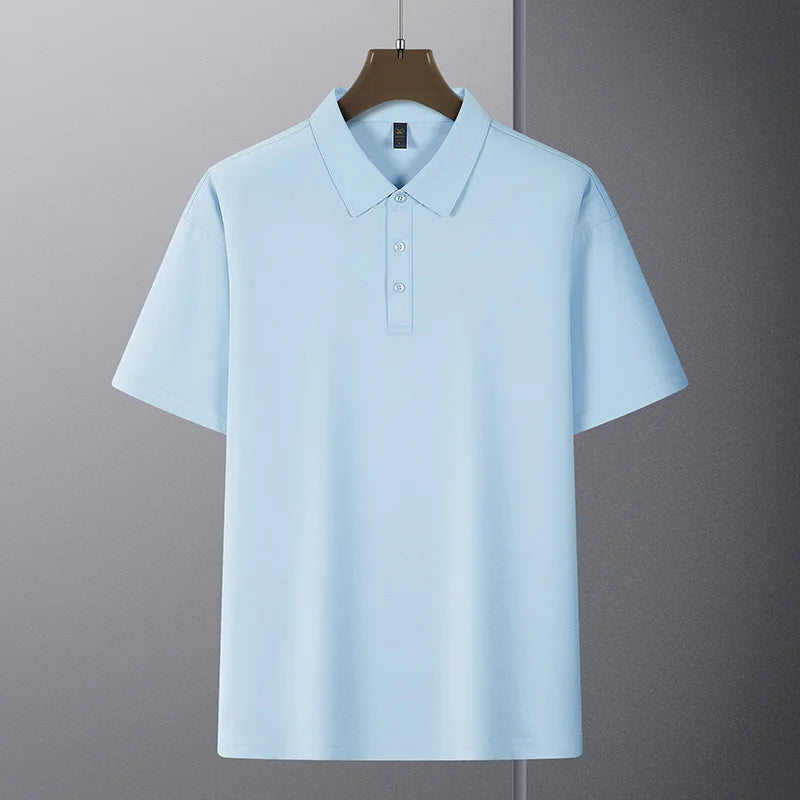 2026 Summer Men's Cotton T-Shirt, Turn-down Collar Short Sleeve POLO Shirt with Loose Fit Casual T-shirt Polo Shirts