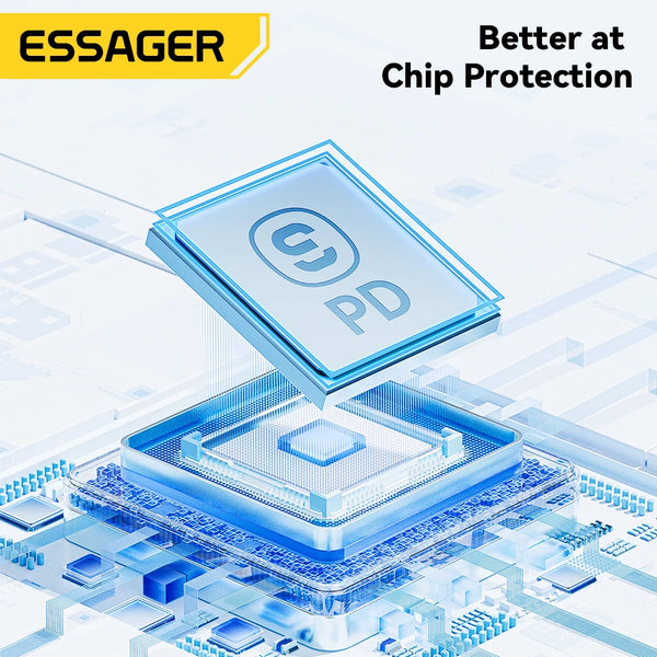 ខ្សែសាក USB Essager ប្រភេទ C សម្រាប់ iPhone 14 13 12 11 Pro Max Xs 8 Plus iPad Macbook Wire 29W PD Fast Charging Type C To Lighting Data Cord