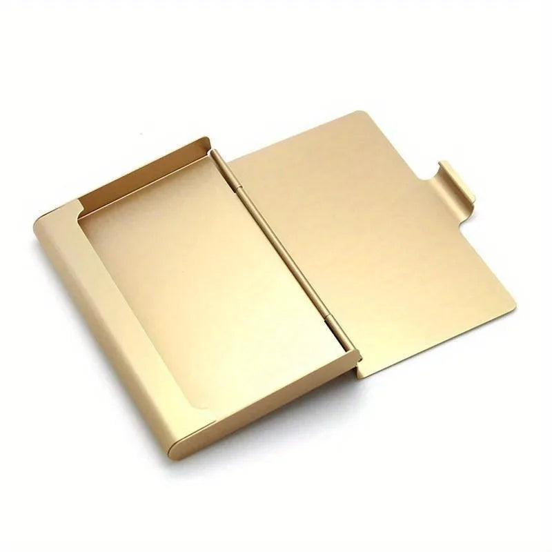 1pc Creative Business Card Case Holder Men Business Card Holder Card Metal Wallet, Professional Accessory,Sleek Design.