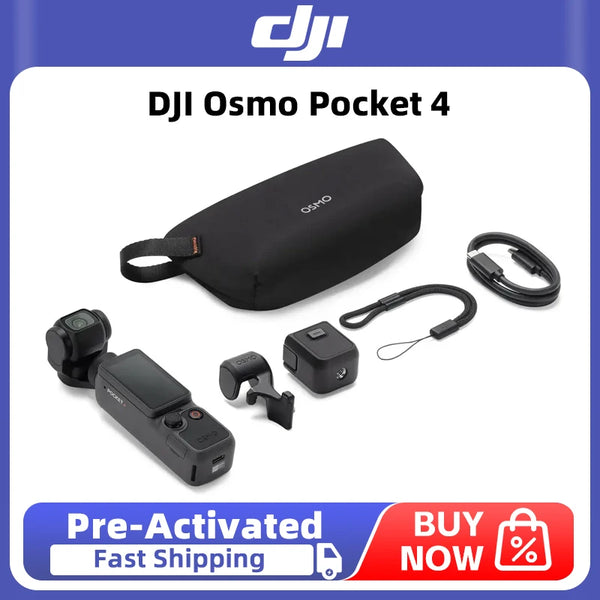 DJI Osmo Pocket 4 Standard Combo 1-Inch CMOS 2× Lossless Zoom 107GB Built-In Storage & 800MB/s