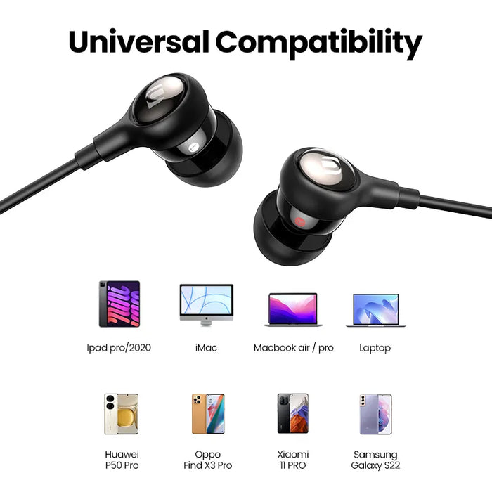 UGREEN USB Type C Earbuds Wired Earphones Microphone Headphones HiFi Stereo For iPhone 15 Pro Samsung Galaxy S21 Google Pixel 5
