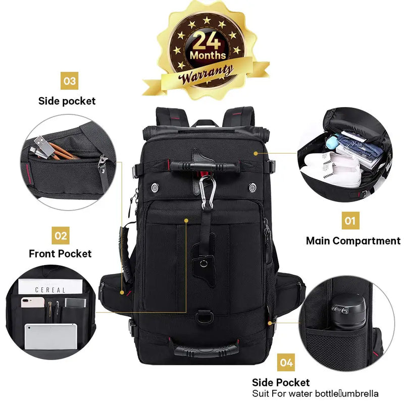BANGE Oxford Waterproof Travel Backpacks Men Climbing Travel Bags Hiking Rucksack Outdoor Sport School Bag for Men Laptop Backpa