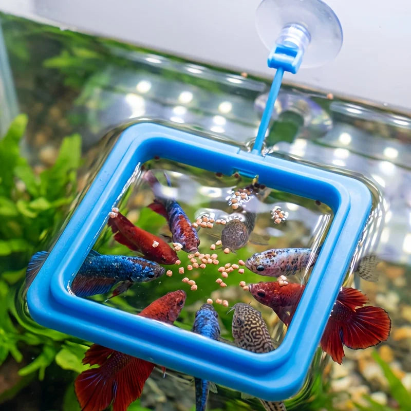 2pcs Floating Fish Food Feeding Ring System,No-Residue Aquarium Fish Food Dispenser.Non Slip Aquarium Feeding Ring.