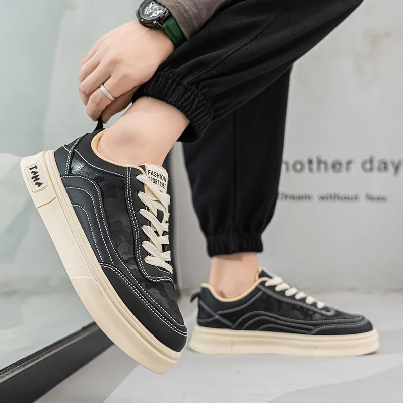 Men's fashion casual shoes four season breathable lightweight soft-sole outdoor walking shoes youth Joker tide sports board shoe