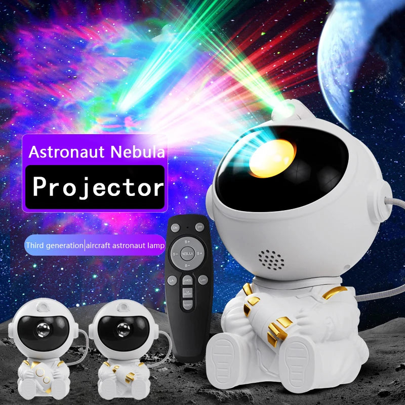 Rocket Astronaut Starlight Lamp Full of Stars Remote Control Atmosphere Lamps Star Galaxy Projection Light for Bedroom Christmas