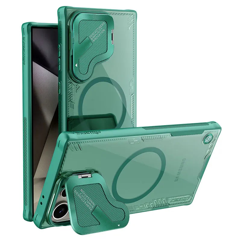 Nillkin For Samsung Galaxy S24 Ultra Magsafe Case for Samsung S24 Ultra Magnetic Anti Shockproof Back Cover With Camera Holder