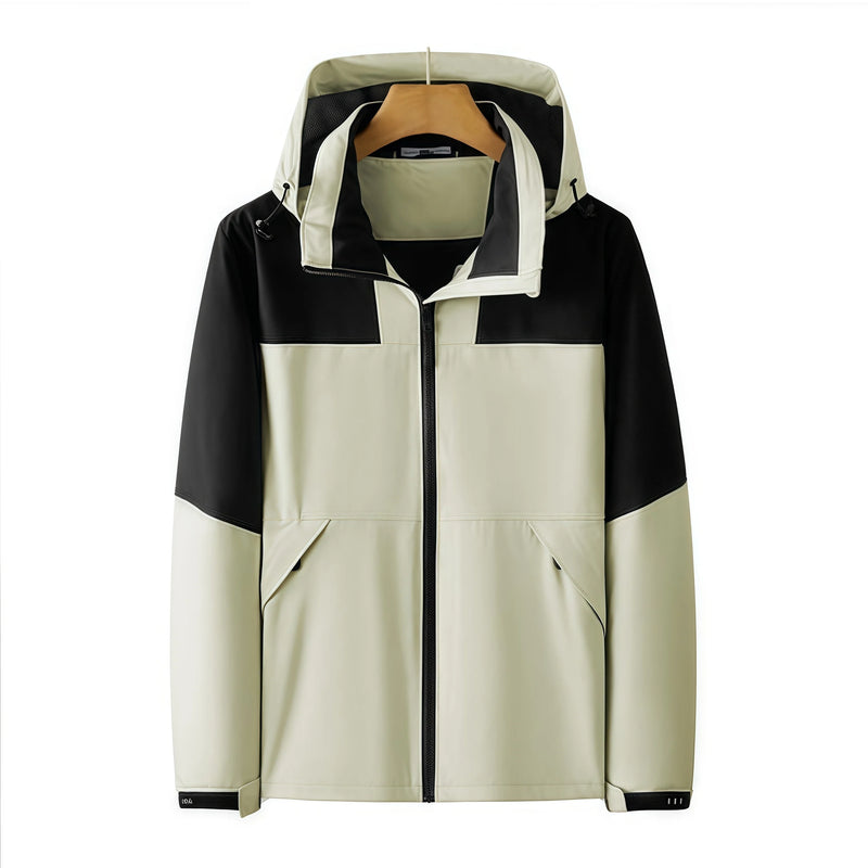 Thin couple's windbreaker jacket color-blocking outdoor work clothes breathable and waterproof mountaineering suit