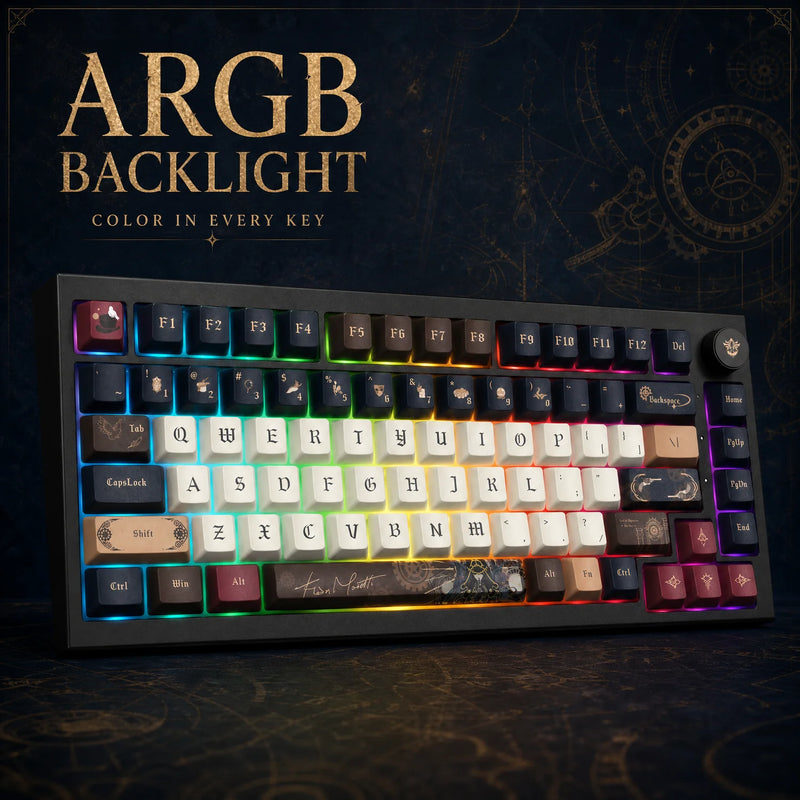 Akko 5075 V5 Mechanical Keyboard Lord of the Mysteries 75% Layout Hot-swappable ARGB 8K Tri-mode Wireless Gaming Keyboard Gasket