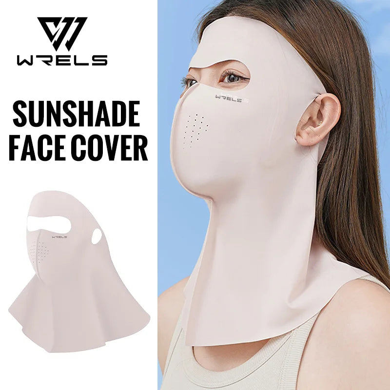 WRELS UV Full Face Cover UPF 50+ Summer Face Mask Breathable Sunscreen Sports Face Covering Sun Protection Face Mask