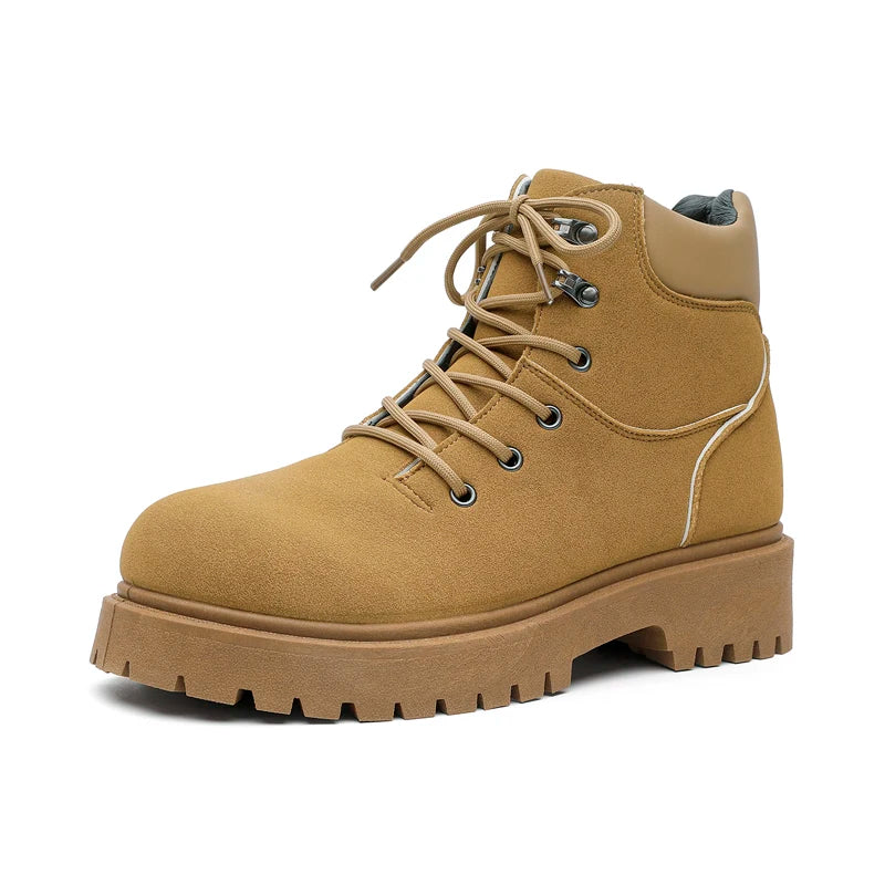Men's boots four seasons new retro casual boots fashion light breathable soft-sole non-slip comfort outdoor walking work boots
