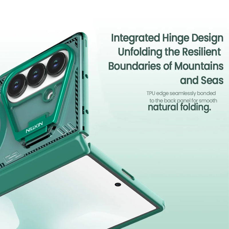 NILLKIN Magsafe Case For Samsung Galaxy Z Fold 7 5G Magnetic Iceblade Prop With Camera Holder Back Cover for Samsung Z Fold 7