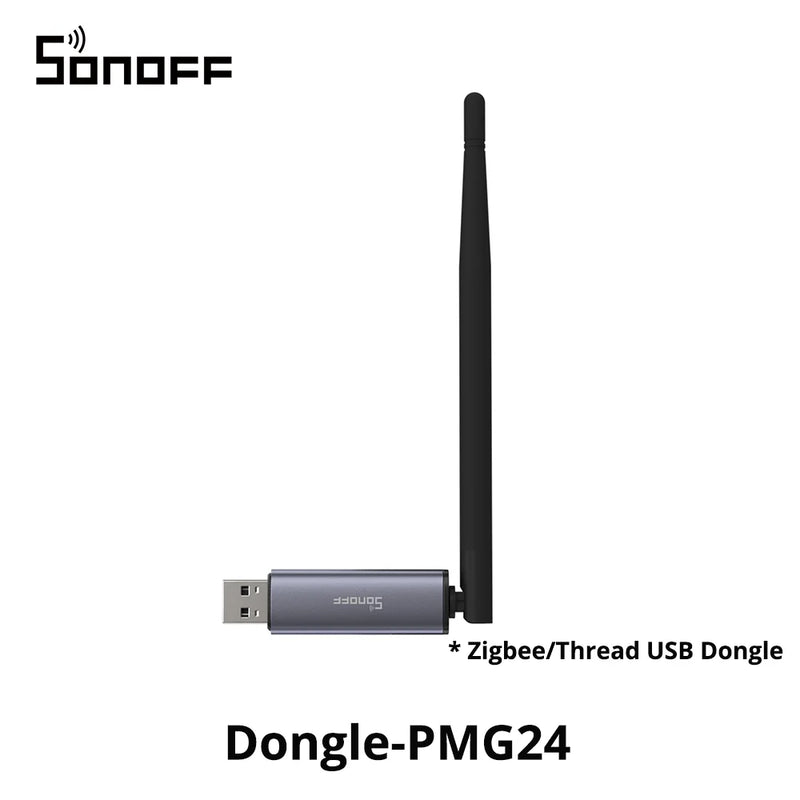 SONOFF Dongle Plus MG24 Zigbee Thread USB Dongle EFR32MG24 New-Powerful Chip Max 4.5dBi High-Gain Antenna Aluminum Zigbee2MQTT