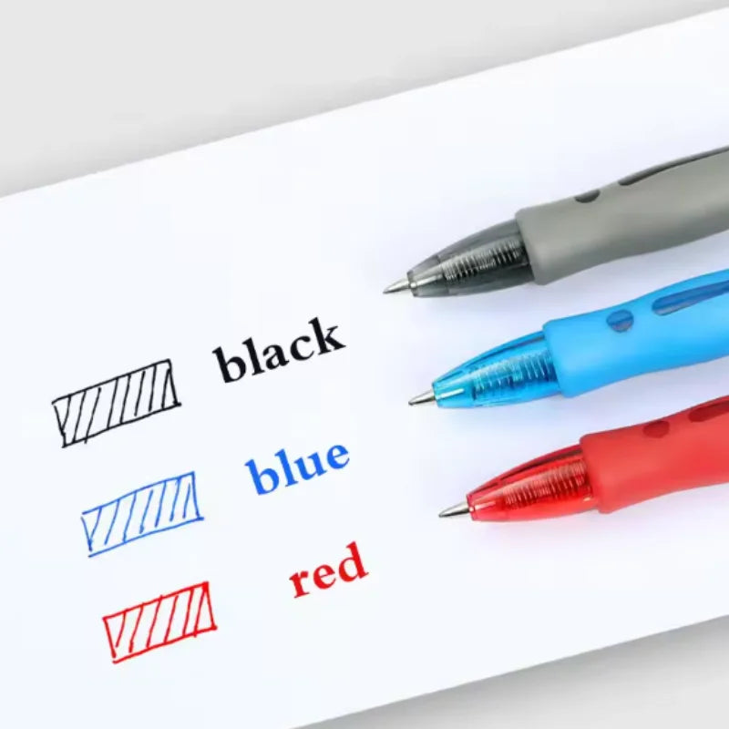 5/10pcs Retractable Gel Pen Set Black/Red/Blue Ink Ballpoint Pen Writing Refill Office Supplies School Supplies Stationery Pen