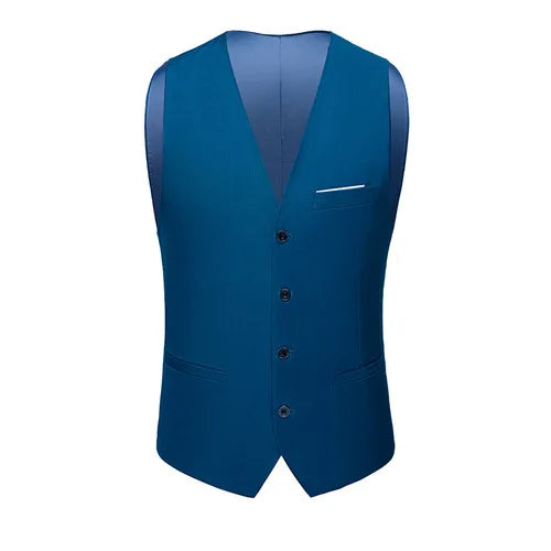 Asian Size Men's Sleeveless Vest, Single-breasted V-neck Vests Jacket, 26 Colors Can Choose From Waistcoat.