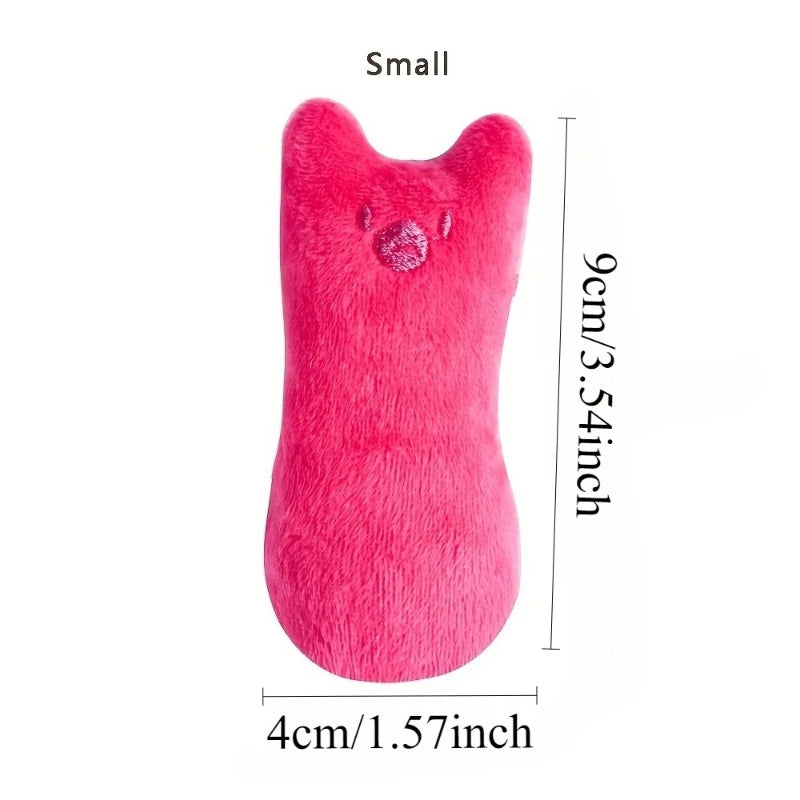1pcCat Design Cat Teaser Toy Containing Squeaky Plush Pillow Toy Interactive Pet Supply Pet plush toys，Multiple colors available