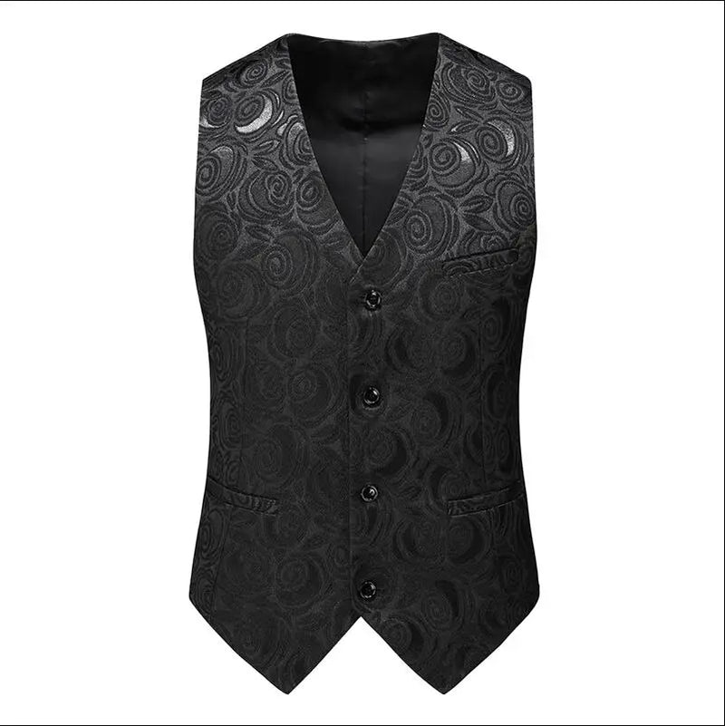 2026 Men's Gray-Purple Striped Plaid Suit Vest, Asian Sizes Red Slim Vests, Single-breasted V-neck Waistcoat, M-4XL 5XL 6XL