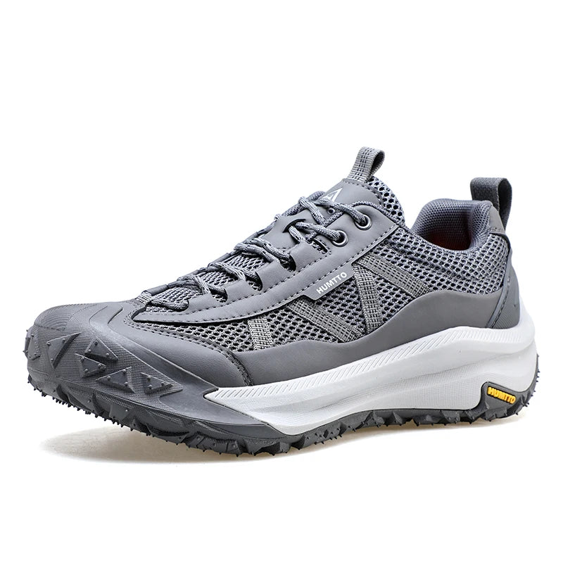 HUMTTO Men's Outdoor Summer Anti-slip Hiking Shoes Wear-resistant Mountain Climbing Sneakers Breathable Trekking Boots for Man
