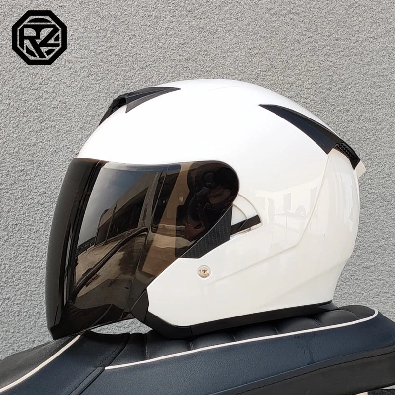 Motorcycle Helmet Double Lens Capacete De Moto Helmet Half Face Summer Cool Casco Moto Street Fashion Helmet For Four Seasons