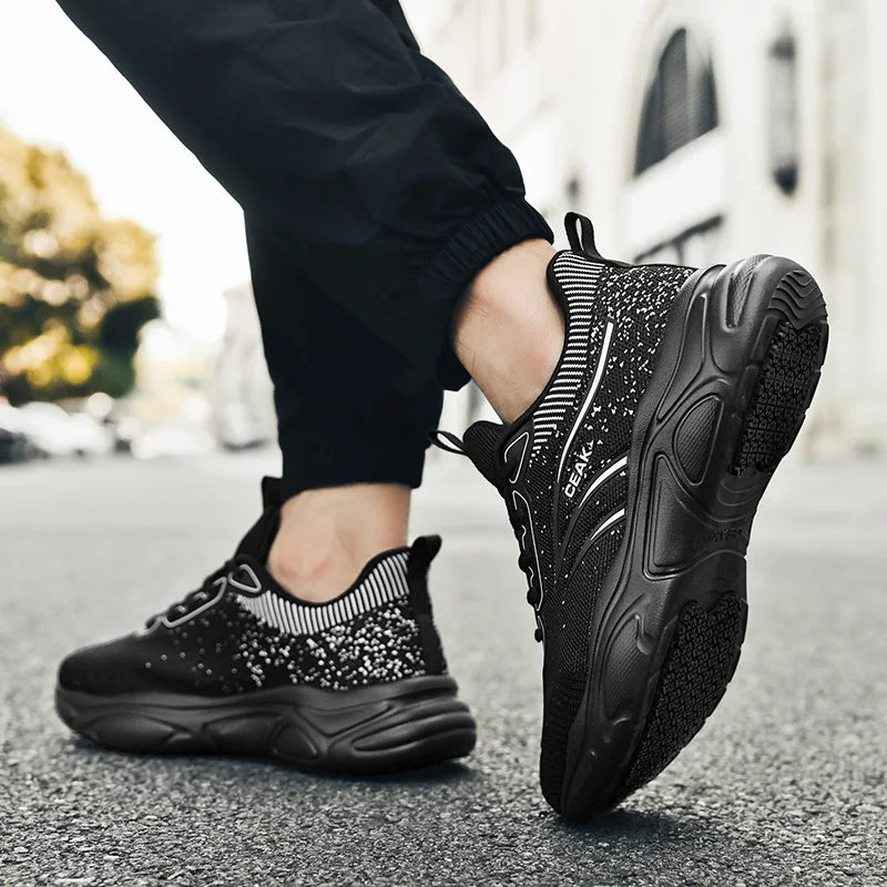 Men's light casual sneakers Four seasons soft sole breathable non-slip comfort youth outdoor walking speed running sports shoes