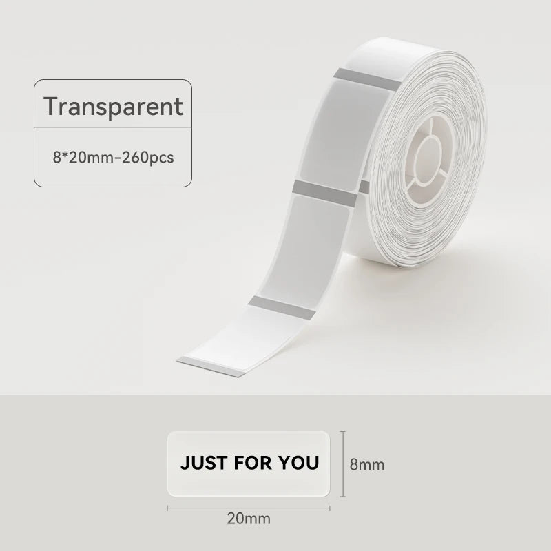 1 Roll Niimbot Transparent Label Sticker Scratch-Resistant Anti-Oil Label Paper for D11 D110 D101 H1S Thermal Label Printer