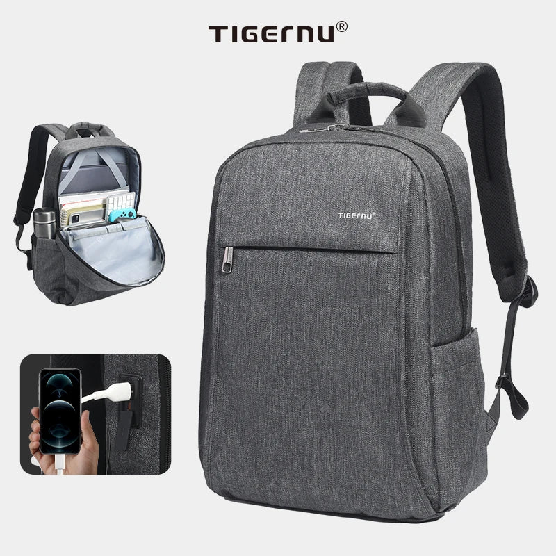 Tigernu Backpack Men Anti Theft 15.6' Laptop Backpack Men Waterproof Bags Male Travel Backpack USB Charging School Backpack Bags