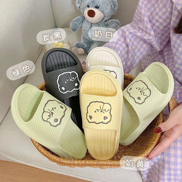 Couples Soft Sole Indoor Slippers Men and Women Summer new Comfortable Anti slip Waterproof Beach Sandals Home Bathroom Slippers