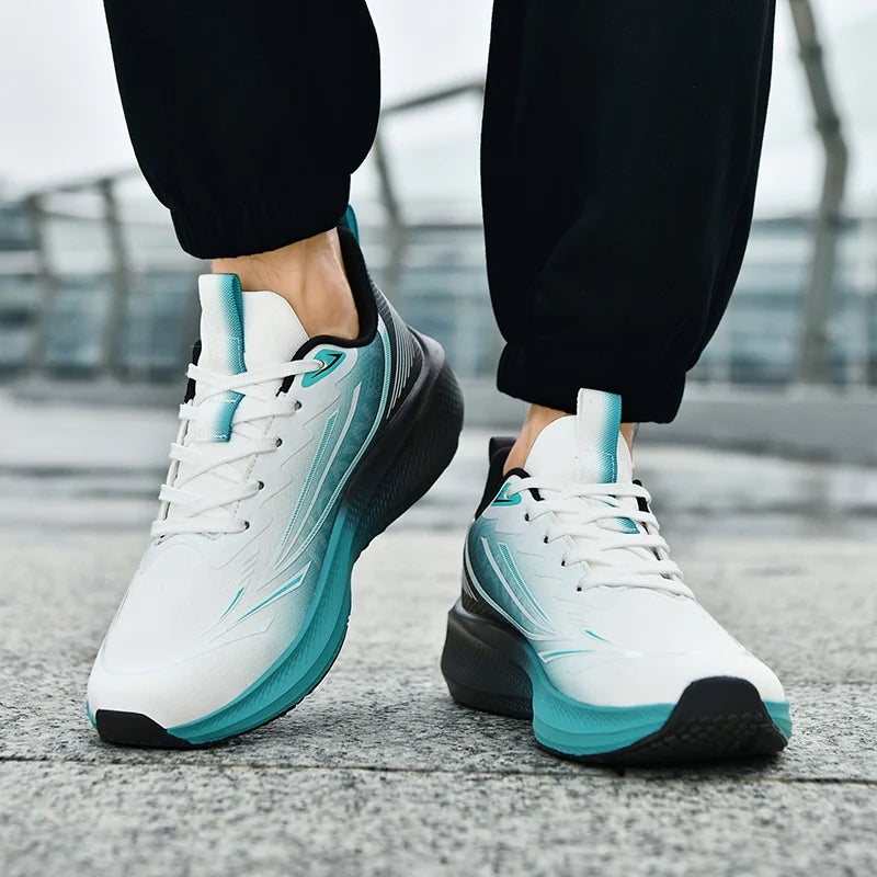 Men's plus-size high-quality racing running shoes Four Season lightweight breathable casual sports shoes Students speed sneakers