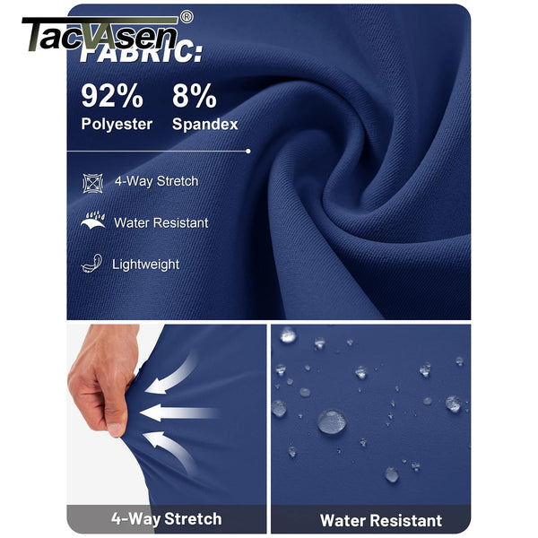 TACVASEN Stretch Golf Pants Work Dress Pants Lightweight Straight Leg for Men Slacks Casual Trousers with 5 Pockets Waterproof