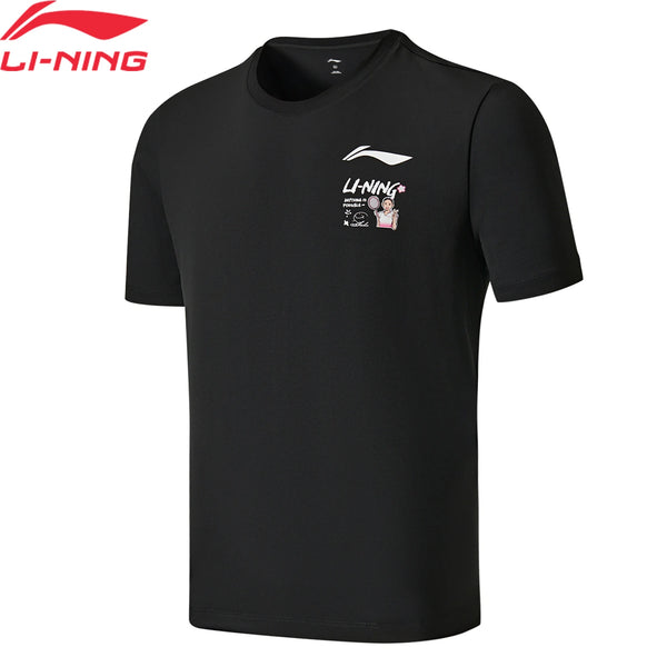 អាវយឺត Li-Ning សម្រាប់បុរស និងស្ត្រី ស្ងួតលឿន សមល្មម កមូល ដៃខ្លី ស្រួលពាក់ AHSWH43