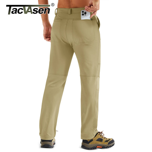 TACVASEN Men's Hiking Pants Lightweight Quick Dry 7 Pockets Travel Pants for Men Water Resistant Ripstop Work Fishing Cargo Pant
