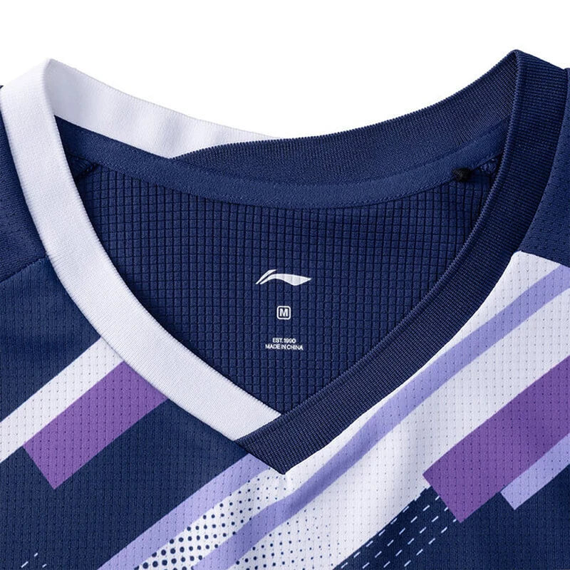អាវយឺតវាយសី Li-Ning សម្រាប់បុរស និងស្ត្រី 100% Polyester ទន់ និងស្រួល ធន់នឹងការពាក់ AAYV033