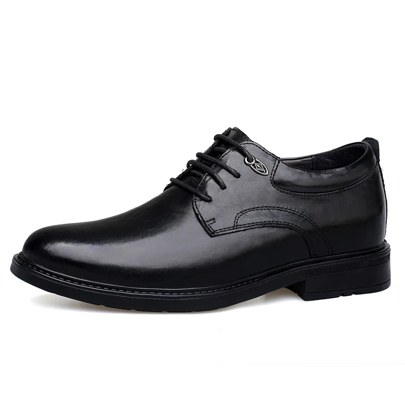 Spring Autumn Mens Genuine Leather Shoes Men Lace Up Oxfords Brown Black Casual Shoes Big Size 46 47 Dropshipping