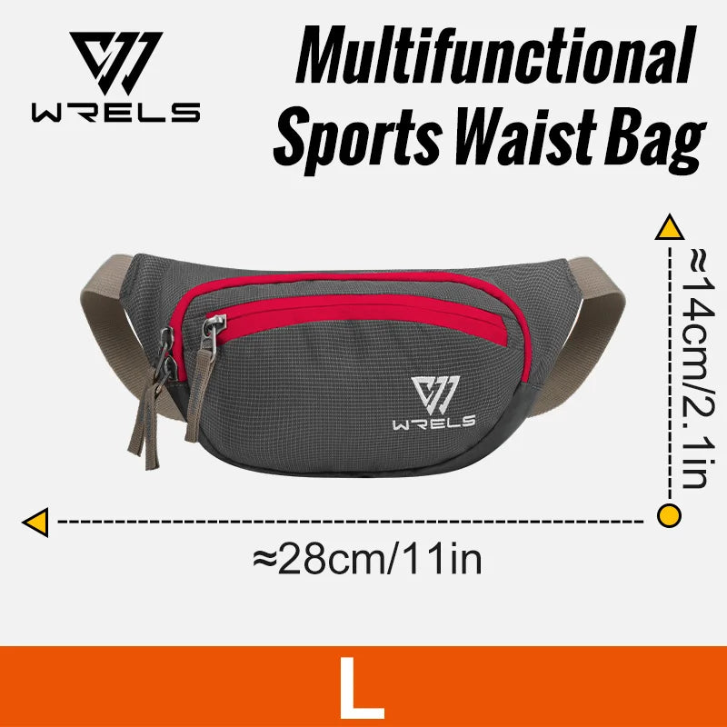WRELS Fanny Pack Waist Bag Small Waistpack for Jogging Hiking  Adjustable Fannypack Waistpack with Multi-Pockets Sports Beltbag