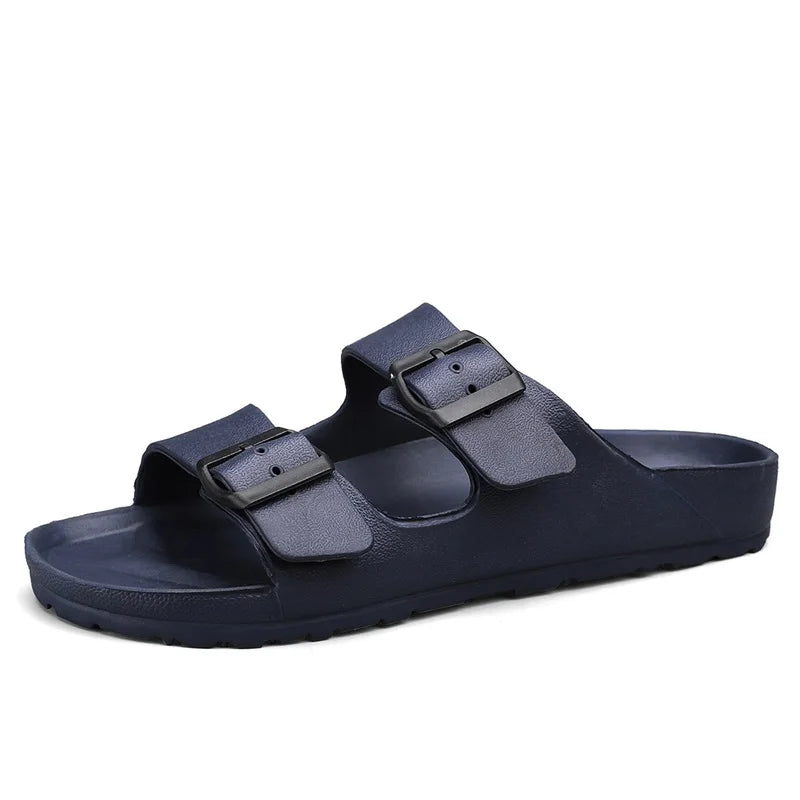Summer Adjustable Soft Slides Slippers For Men Flat EVA Slippers Lightweight Anti Slip Slippers Size 34-47 48 49  Dropshipping