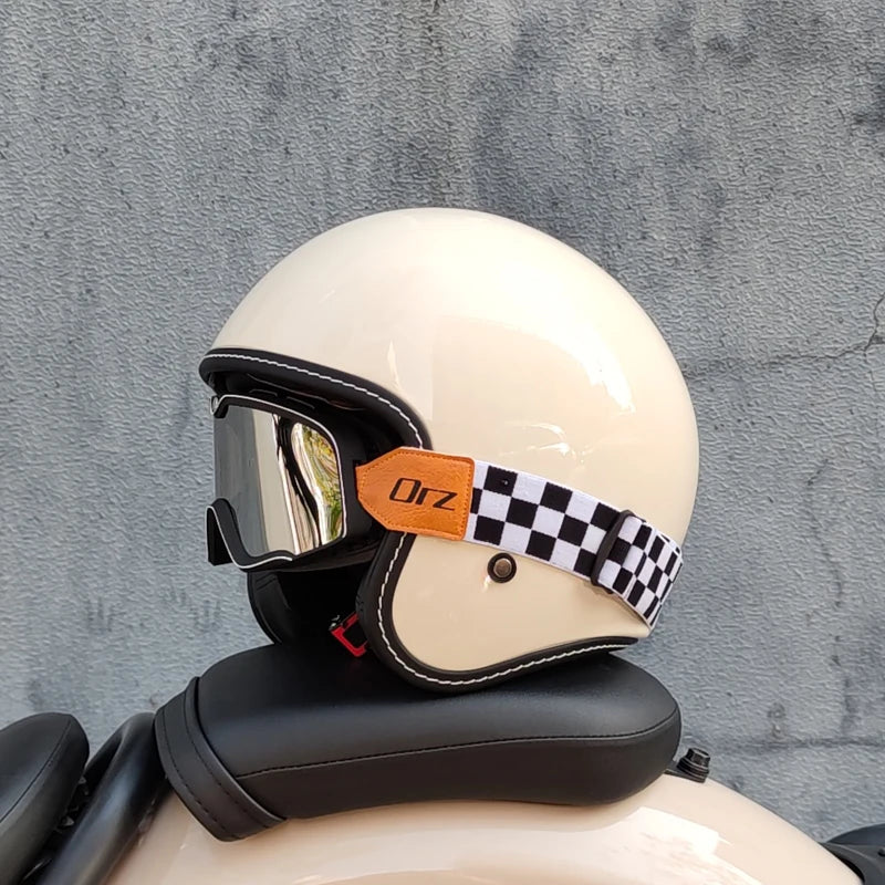 ORZ Latest 3/4 Retro Motorcycle Helmet Cascos Para Motos Four Seasons Commuter Men's and Women's Half Helmets Capacetes de Moto
