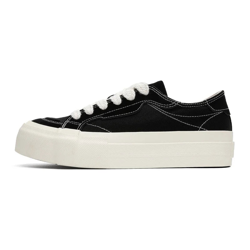 Men's thick-sole casual canvas shoes four seasons new breathable light soft-sole anti-slip comfort outdoor walking board shoes