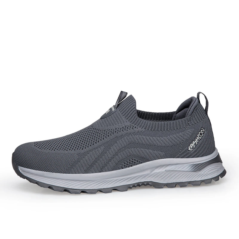 Slip on Walking Shoes for Men Women Breathable Mesh Sneakers Lightweight Non-Slip Casual Athletic Sports Shoes for Elderly