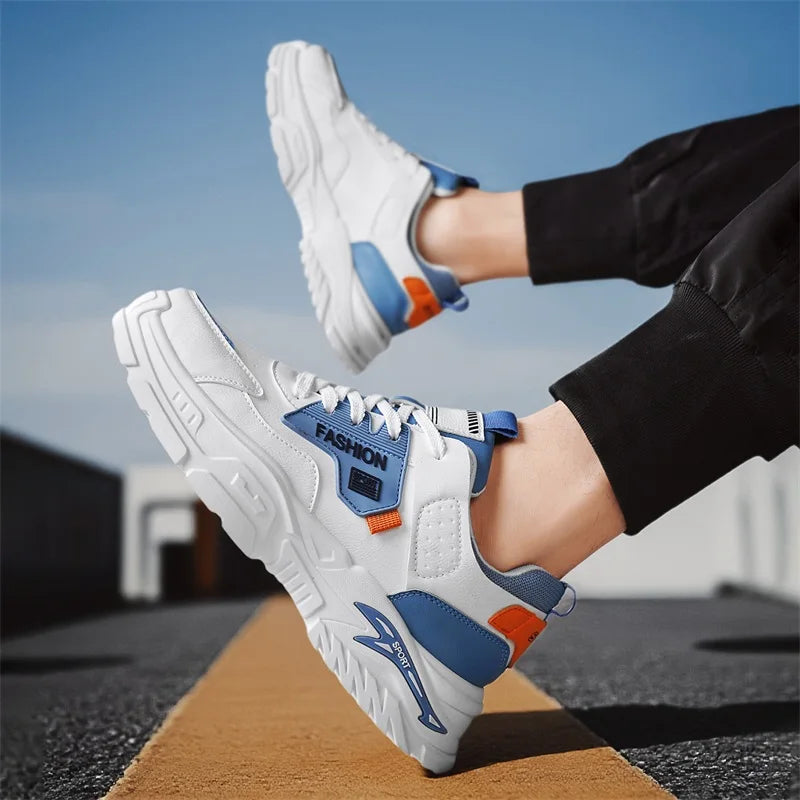 Men's casual sneakers four seasons new soft sole anti-slip outdoor city walking shoes fashion youth Joker sports running shoes