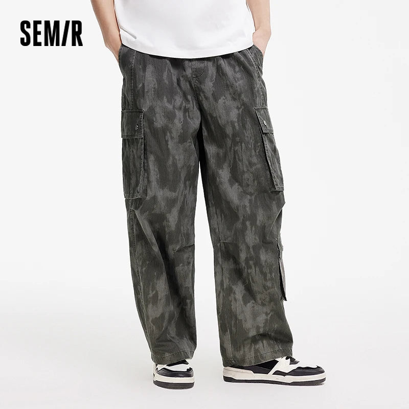 Semir Men Pants Workwear 2026 Multi Pocket Parachute Outdoor Straight Urban Casual Everyday Style Soft Comfortable Daily Wear