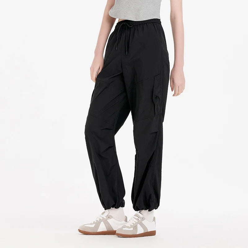 Semir Women Pants Wide 2026 Leg Knitted Loose Fit Elastic Waist Drawstring Urban Casual Everyday Style Soft Comfortable