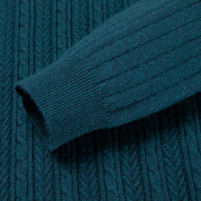 Autumn and Winter Warm Turtleneck O-neck Sweater Men's Thickened Slim-fit Bottoming Shirt.Fine knit sweater. M-4XL