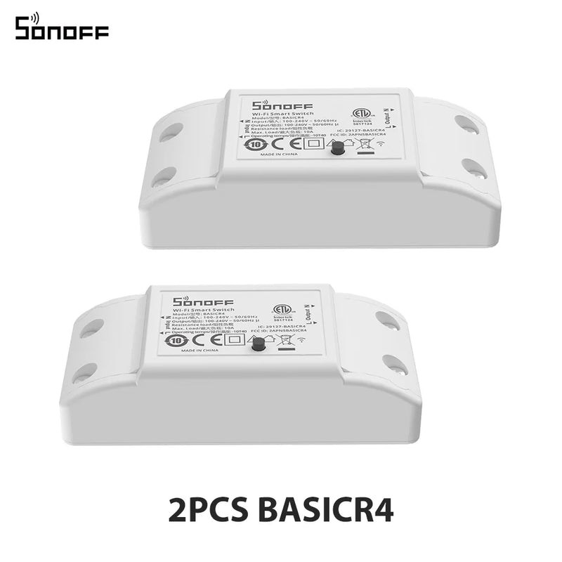 1-10PCS SONOFF BASICR4 WiFi Smart Switch ESP32 Magic Switch Mode Reliable Safe EWeLink Remote Control with S-MATE2 Alexa Google