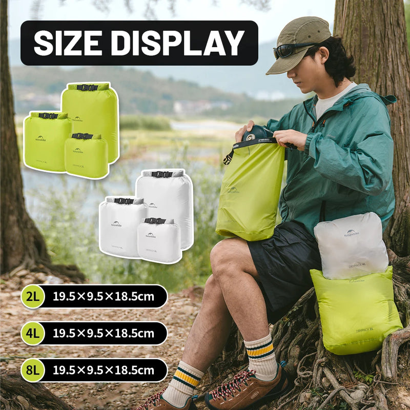 Naturehike2025 New Outdoor Ultralight Roll Top PU2000+ Waterproof Storage Bag Picnic Camping Drinking Water Storage Bag